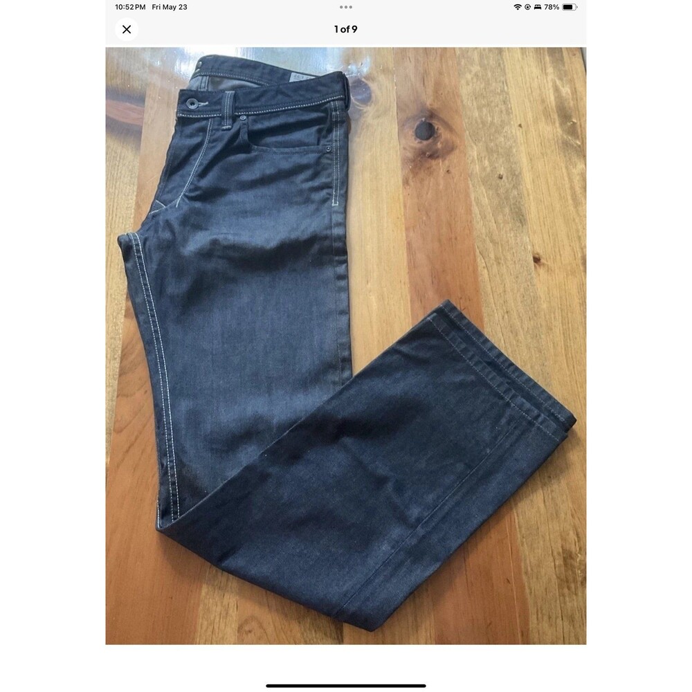 Diesel Jeans Mens 32x32 Larkee Regular Straight Leg Button Fly Blue Jeans 0088Z